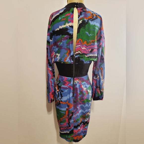 Anthropologie Plenty By Tracy Reese Muticolored Abstract 100% Silk Kimono Dress - Picture 9 of 15